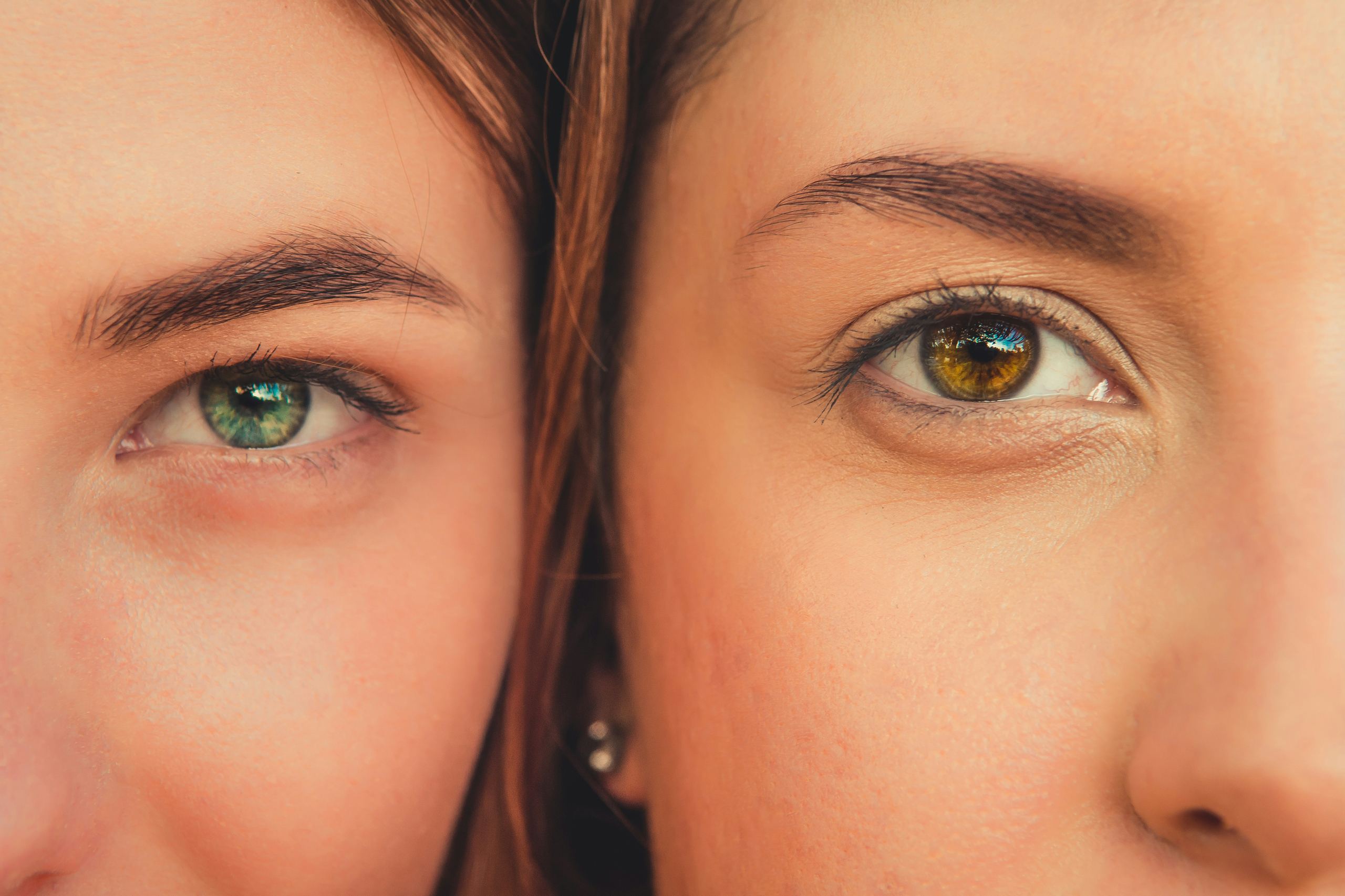 Mother and daughter, close-up portrait