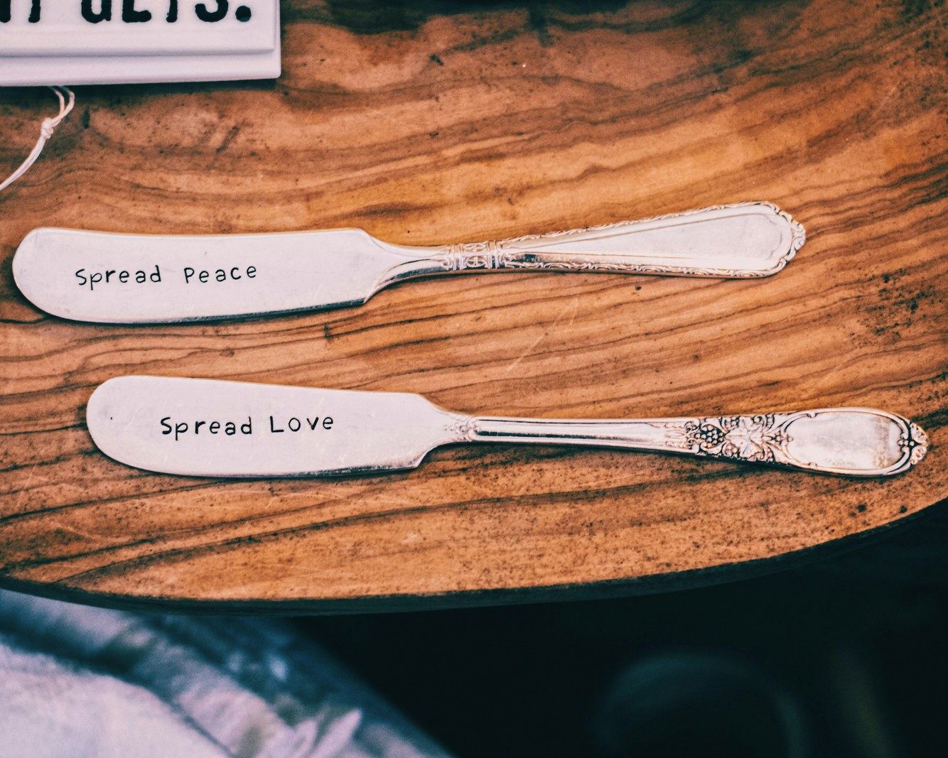 Ojai village detail — spread peace, spread love